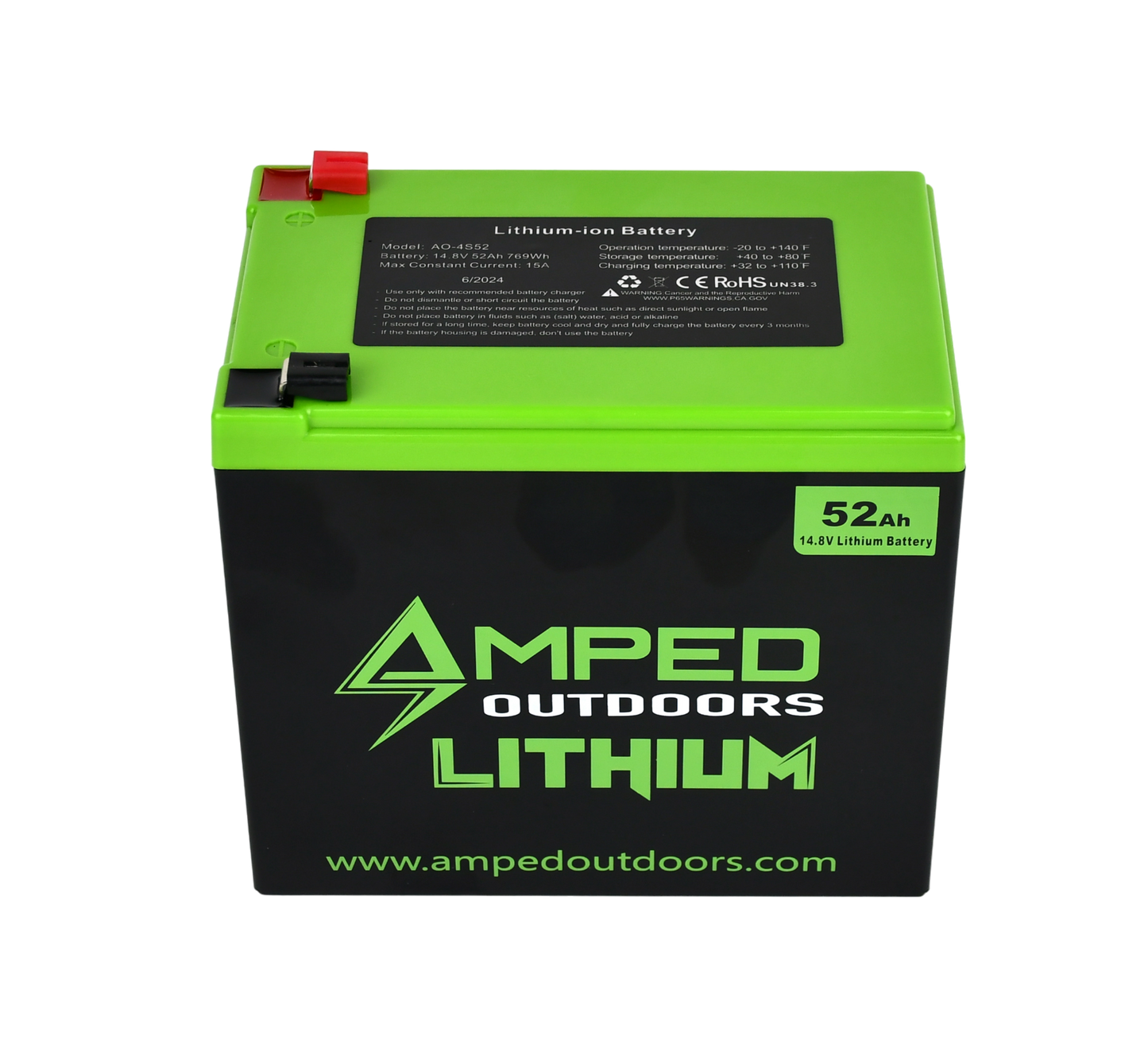 52Ah Lithium Battery (14.8V NMC) with Charger (Bluetooth)