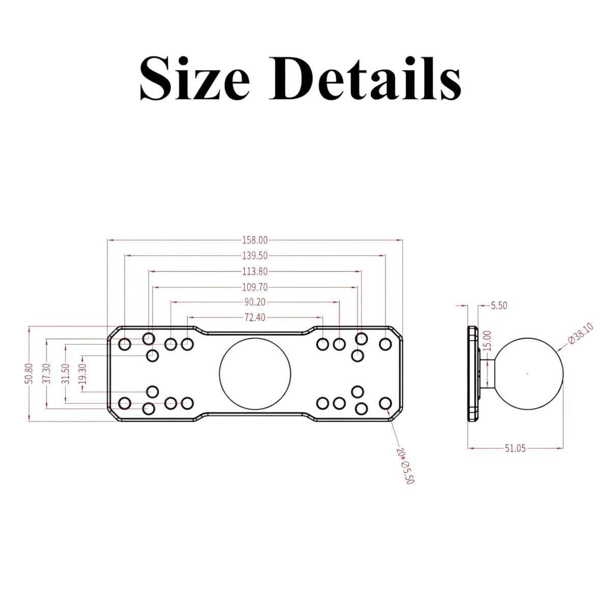 HDI UMS ELECTRONICS MOUNT 6" ARM