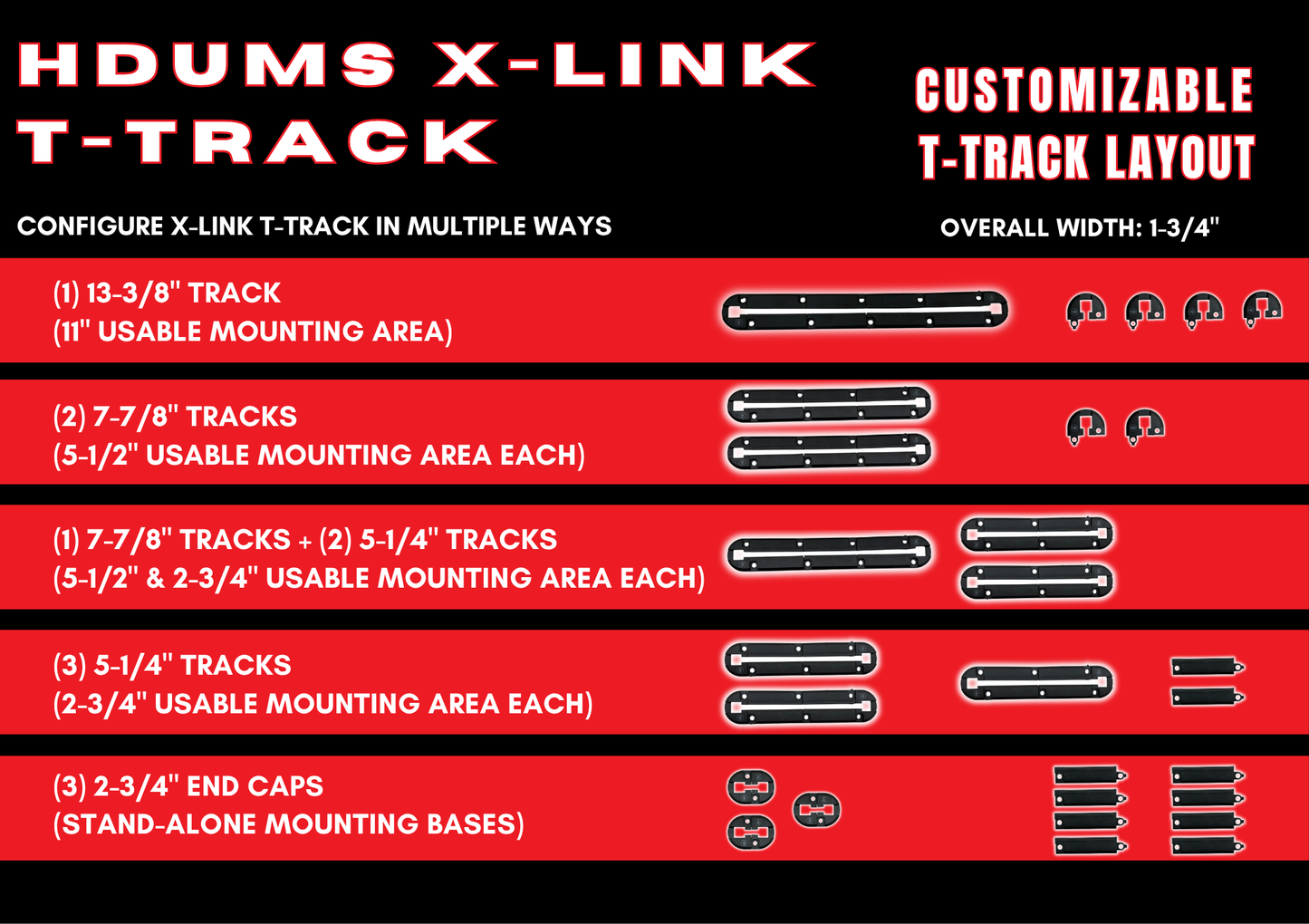 HD X-Link Modular T-Track Kit