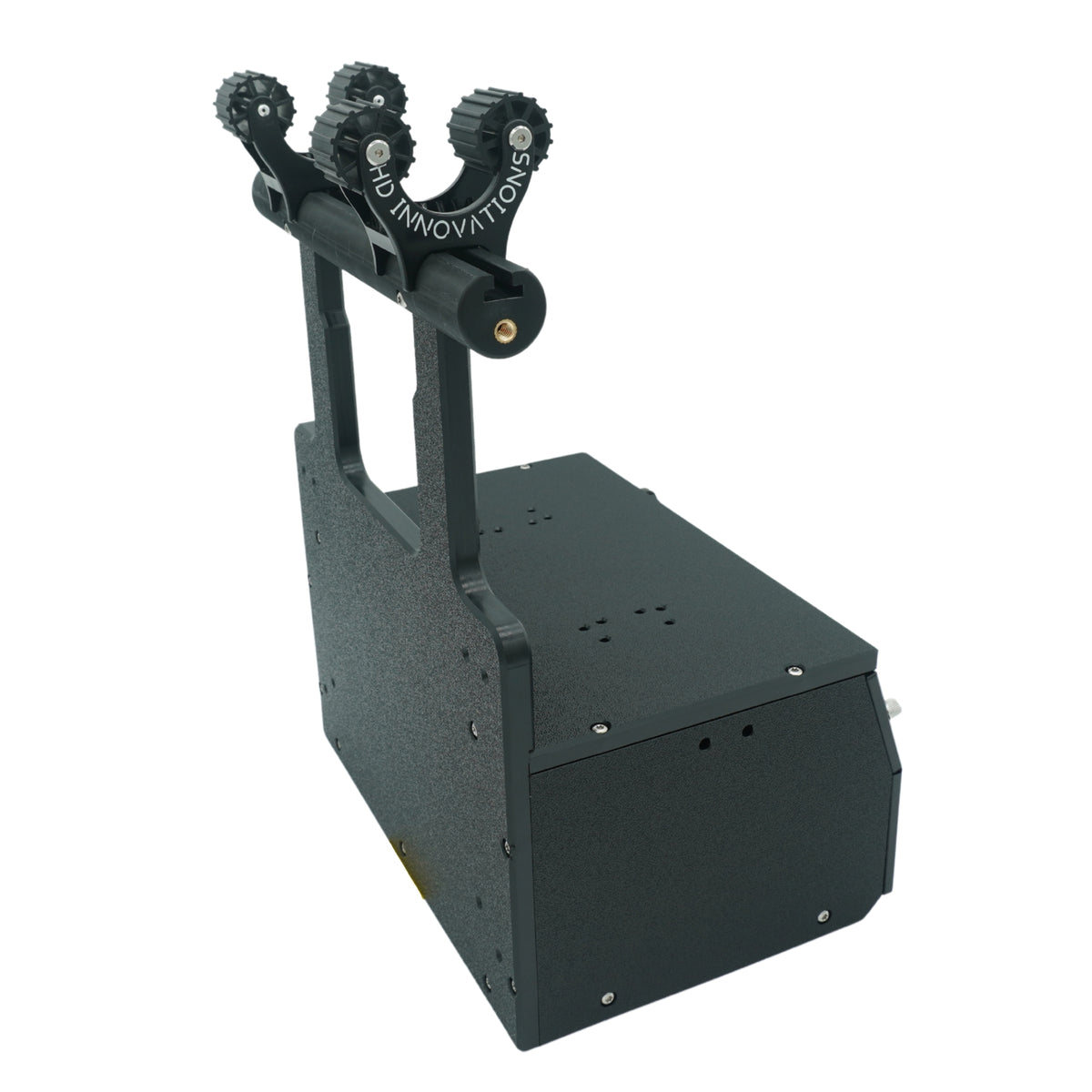 A backside view of the HDI Sonar Shuttle to show mounting hole on the back for the black box. 