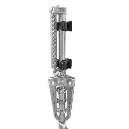 HD Uni-Mount Pole Holders direct-mounted vertically, holding the HD X-Over Ice Pole.