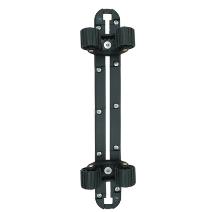 HD Uni-Mount Pole Holders mounted to X-Link T-Track, overhead view
