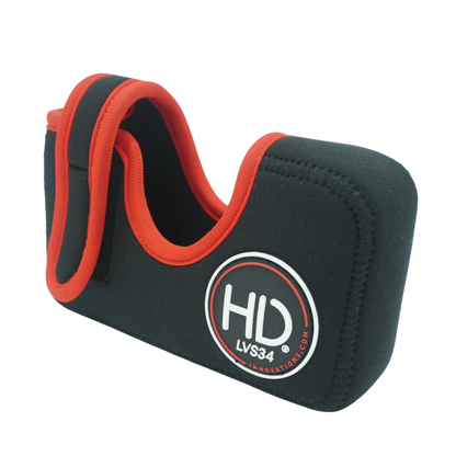 Front angled view of the HDI Neoprene Transducer Cover for the LVS34