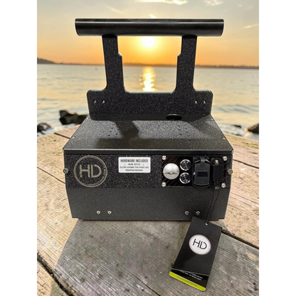 HD Innovations black refurbished shuttle with prewired switch panel, USB, charge port, and UV blue light.